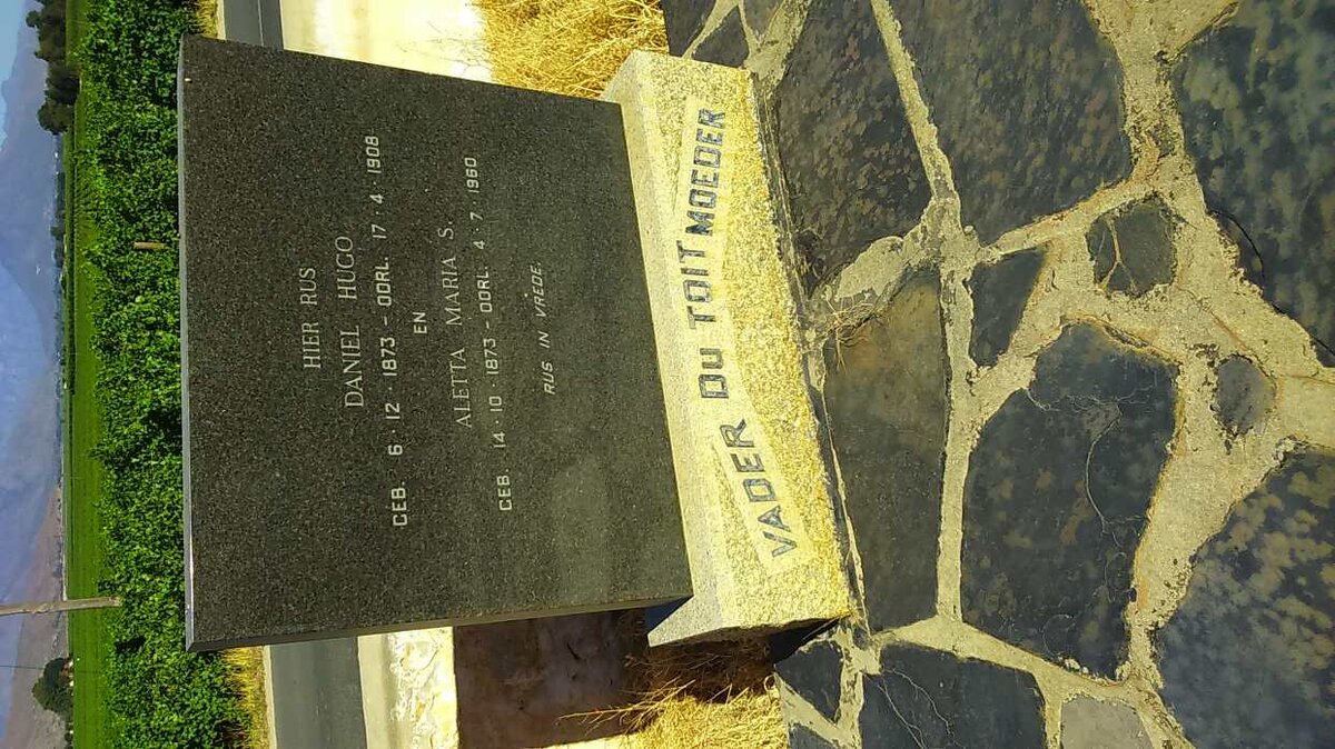 TOIT Daniel Hugo, du 1873-1908 &amp; Aletta Maria S. 1873-1960