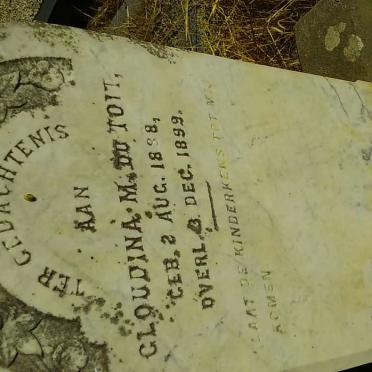 TOIT Gloudina M., du 1888-1899