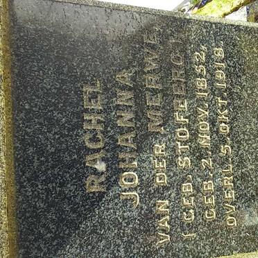 MERWE Rachel Johanna, van der nee STOFBERG 1852-1918