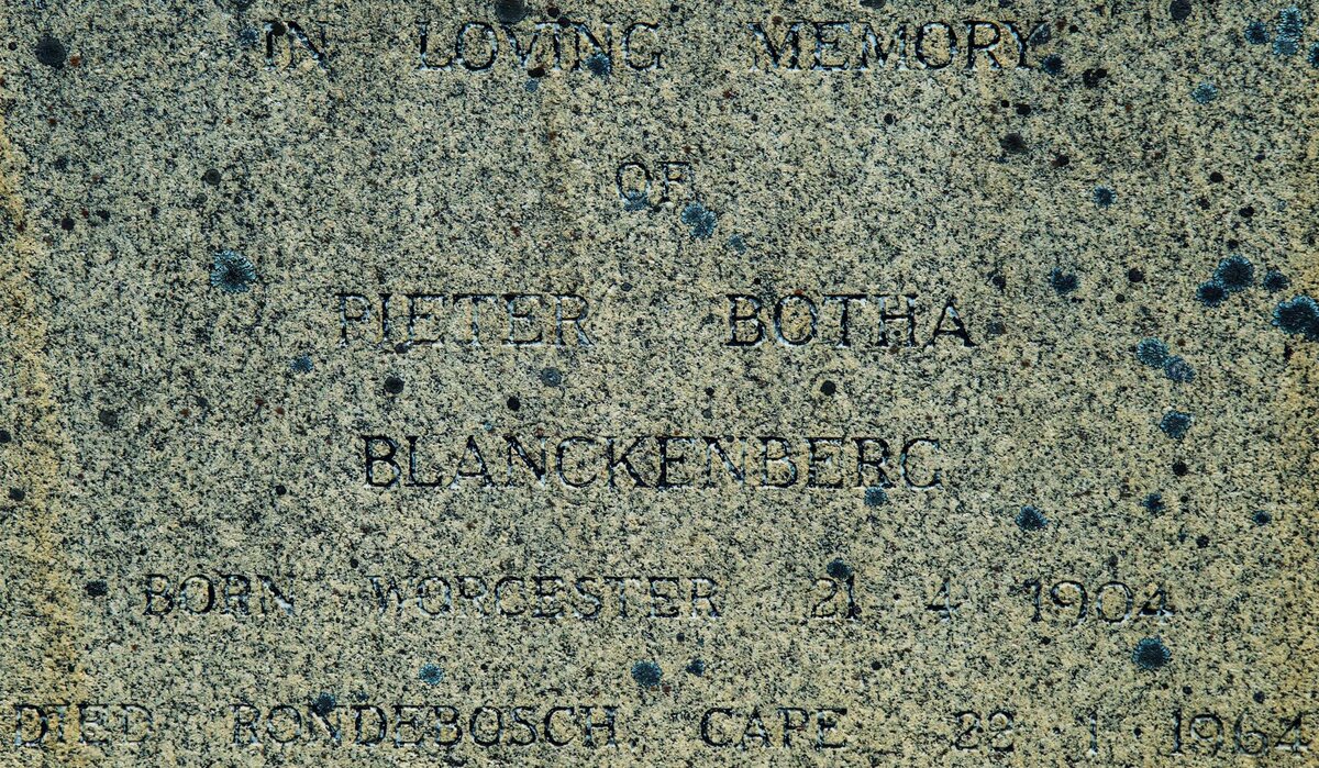 BLANCKENBERG Pieter Botha 1904-1964