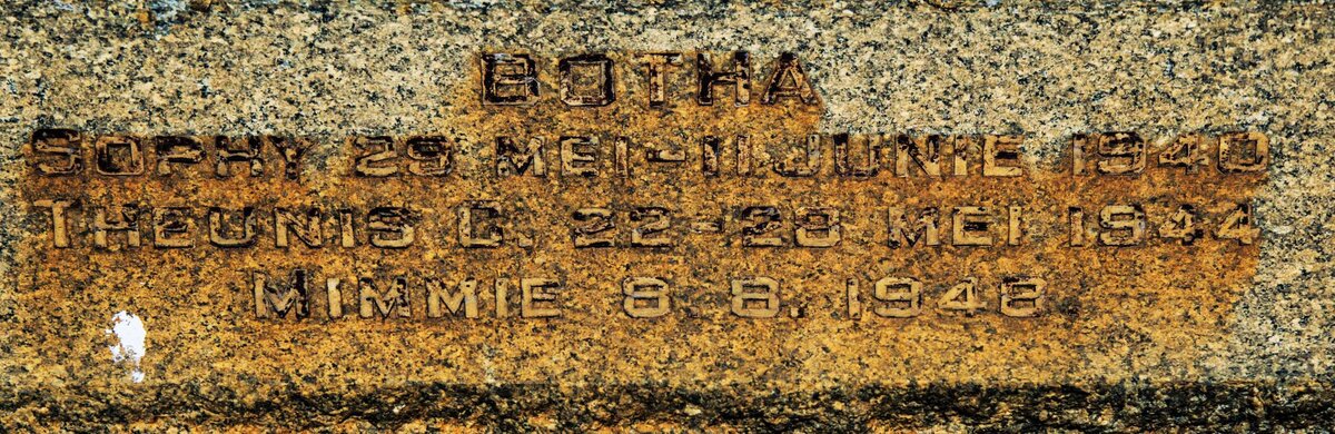 BOTHA Sophy 1940-1940 :: BOTHA Theunis C. 1944-1944 :: BOTHA Mimmie -1948