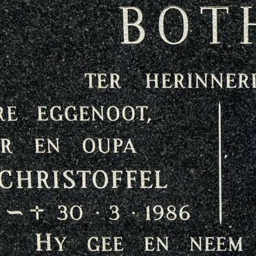 BOTHA Hendrik Christoffel 1930-1986 &amp; Lucille 1934-2012