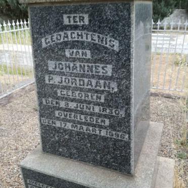 JORDAAN Johannes P. 1830-1896