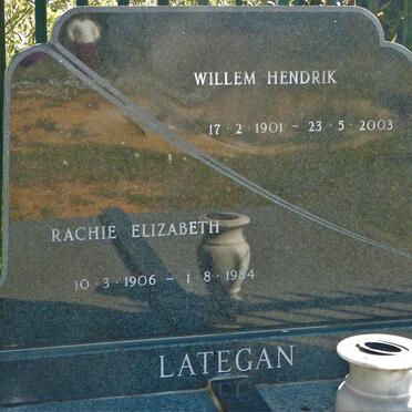 LATEGAN Willem Hendrik 1901-2003 &amp; Rachie Elizabeth 1906-1984