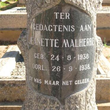 MALHERBE Jeanette 1938-1938