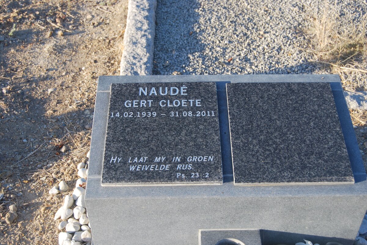 NAUDÉ Gert Cloete 1939-2011