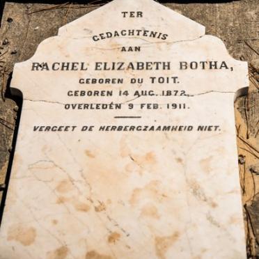 BOTHA Rachel Elizabeth nee DU TOIT 1872-1911