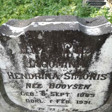 SIMONIS Jacomina Hendrina nee BOOYSEN 1885-1931
