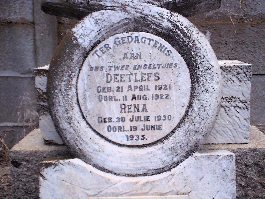 MERWE Deetlefs, v.d. 1921-1922 :: VAN DER MERWE Rena 1930-1935