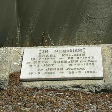 ROSSOUW Charl 1908-1943 &amp; Peta ROUX 1907-1939 :: ROSSOUW Johan 1934-1938
