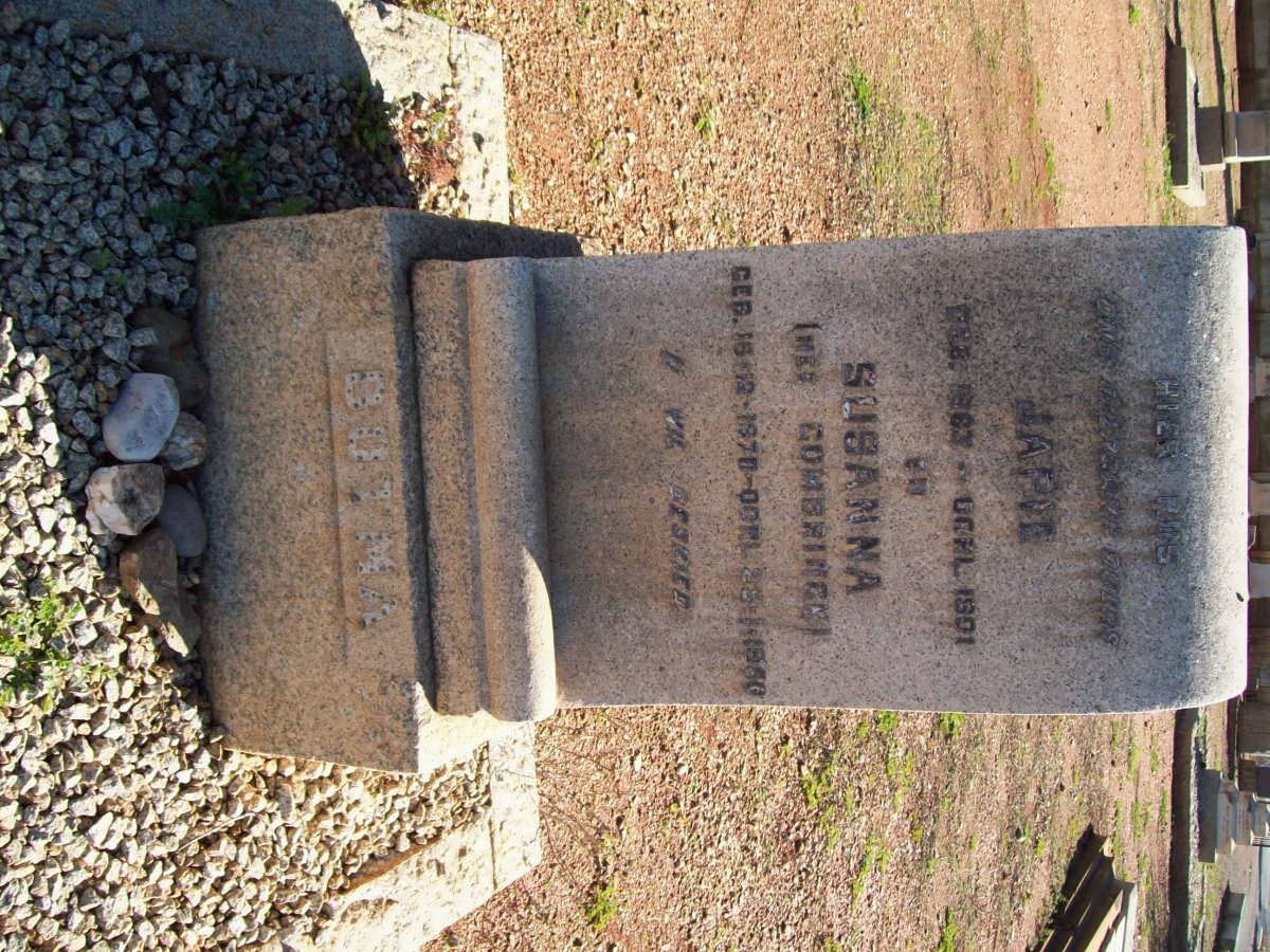 BOTMA Japie 1863-1901 &amp; Susanna COMBRINCK 1870-19?0