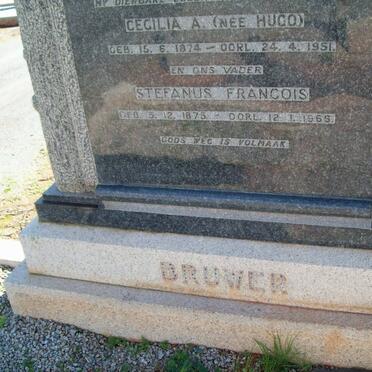 BRUWER Stefanus Francois 1875-1966 &amp; Cecilia A. HUGO 1874-1951