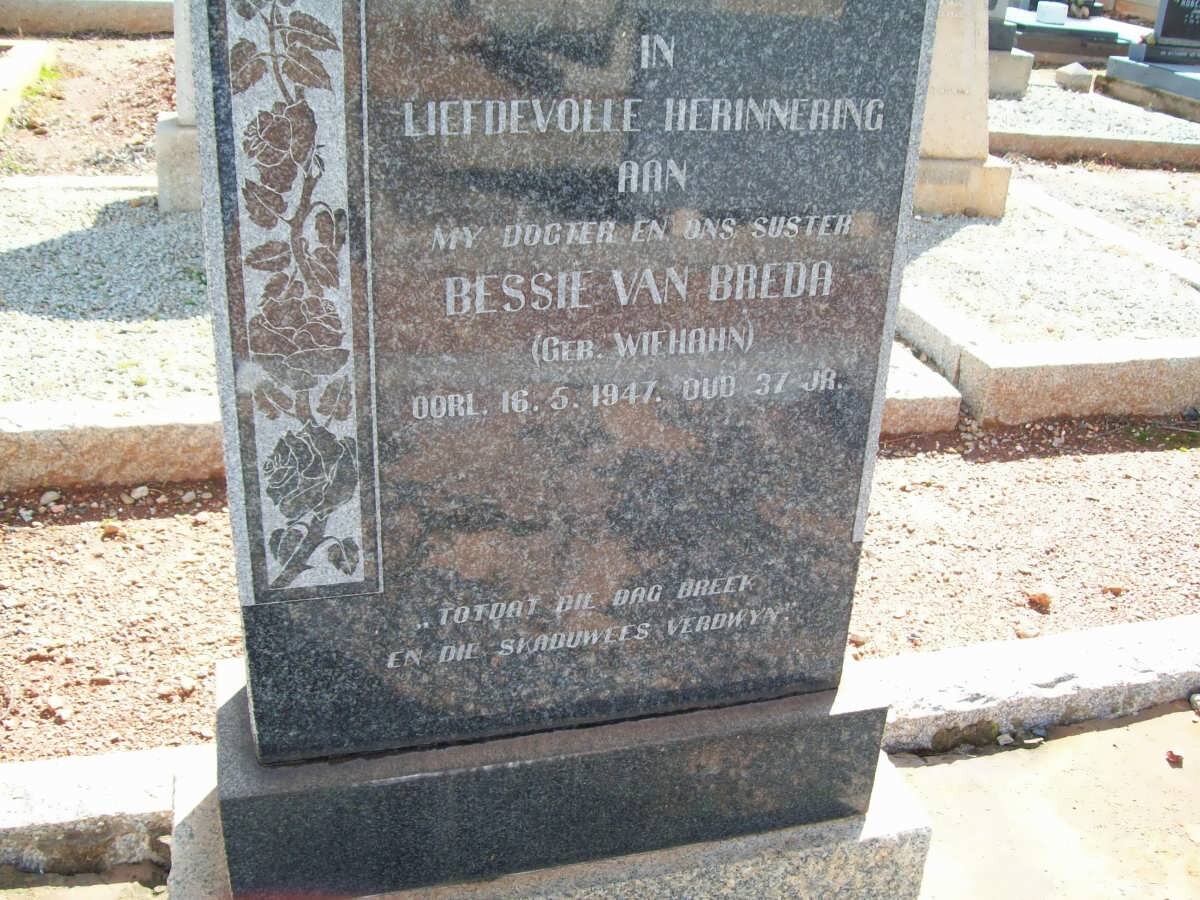 BREDA Bessie, van nee WIEHAHN -1947