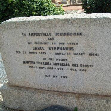 BILJON Carel Stephanus, van 1877-1944 &amp; Martha Susanna Cornelia GROVE 1881-1946