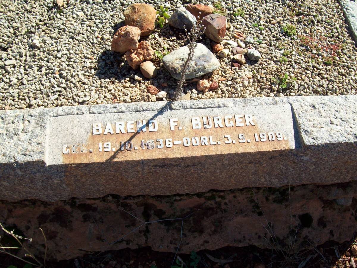 BURGER Barend F. 1836-1909