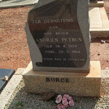 BURGER Andries Petrus 1924-1964