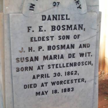 BOSMAN Daniel F.E. 1862-1883