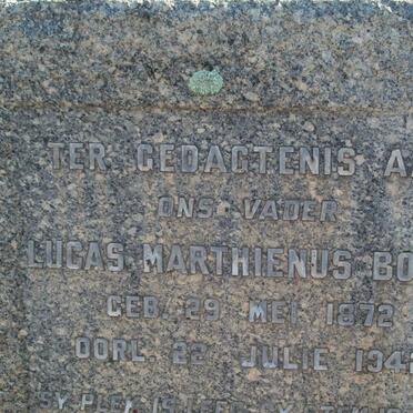 BOTMA Lucas Marthienus 1872-1942 &amp; Catharina Elizabeth DU PLESSIS 1874-1948