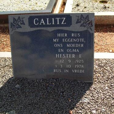 CALITZ Hester E. 1925-1978