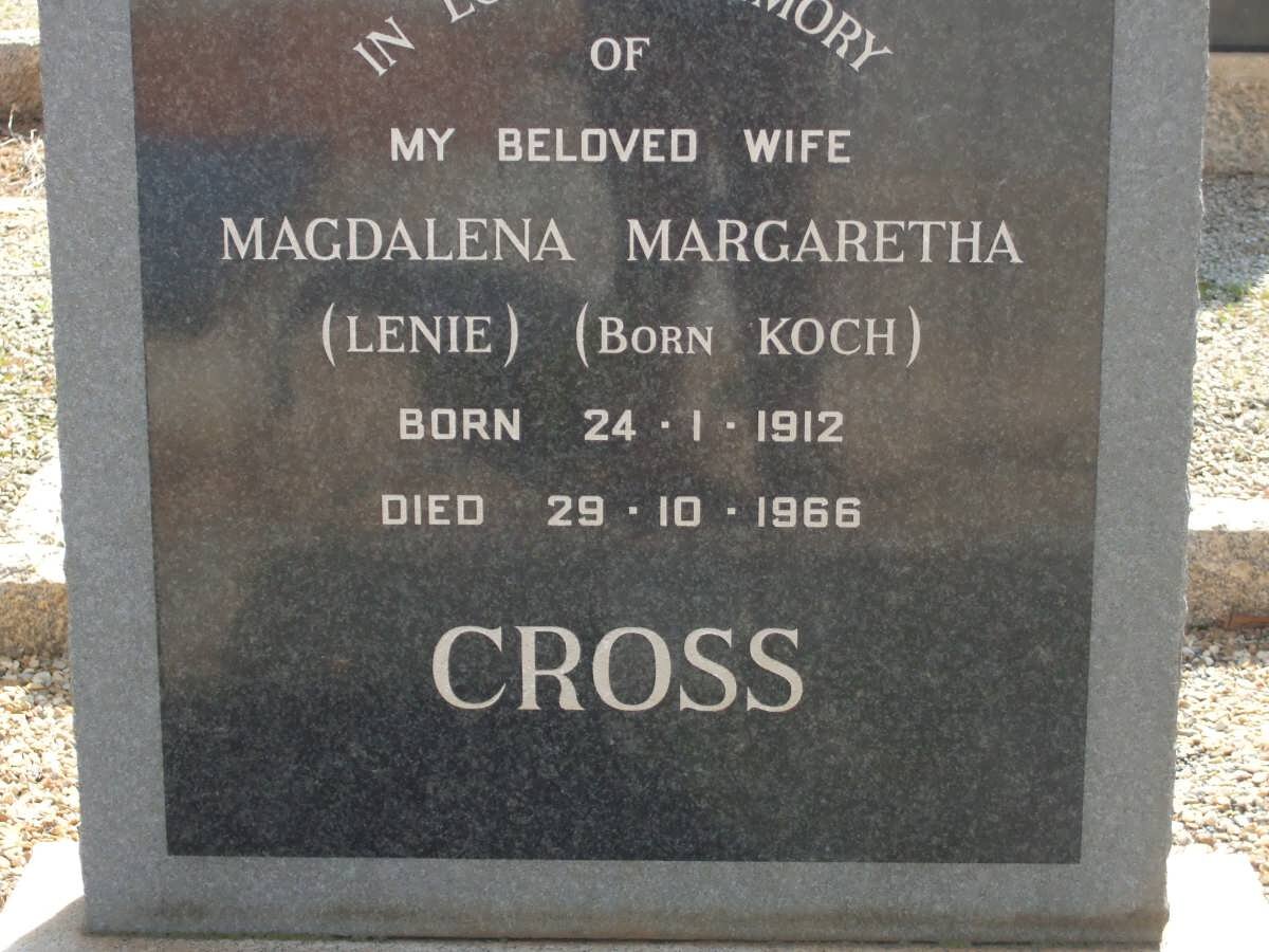 CROSS Magdalena Margaretha nee KOCH 1912-1966