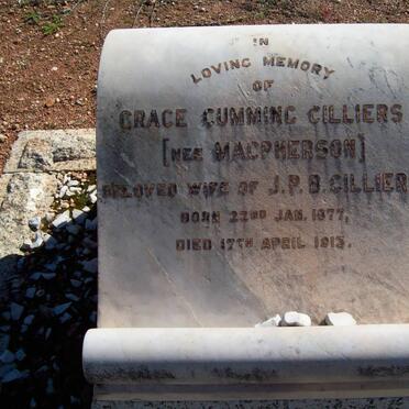 CILLIERS Grace Cumming nee MACPHERSON 1877-1913