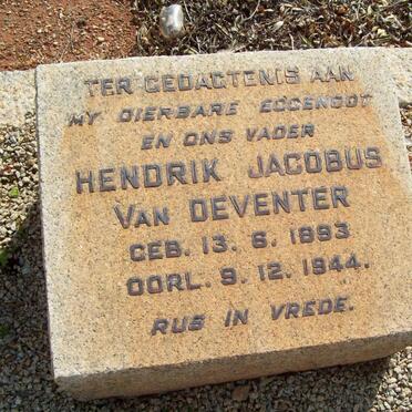 DEVENTER Hendrik Jacobus, van 1893-1944