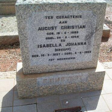 EICHSTEDT August Christian 1883-1944 &amp; Isabella Johanna GREEFF 1897-1965