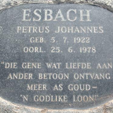 ESBACH Petrus Johannes 1922-1978