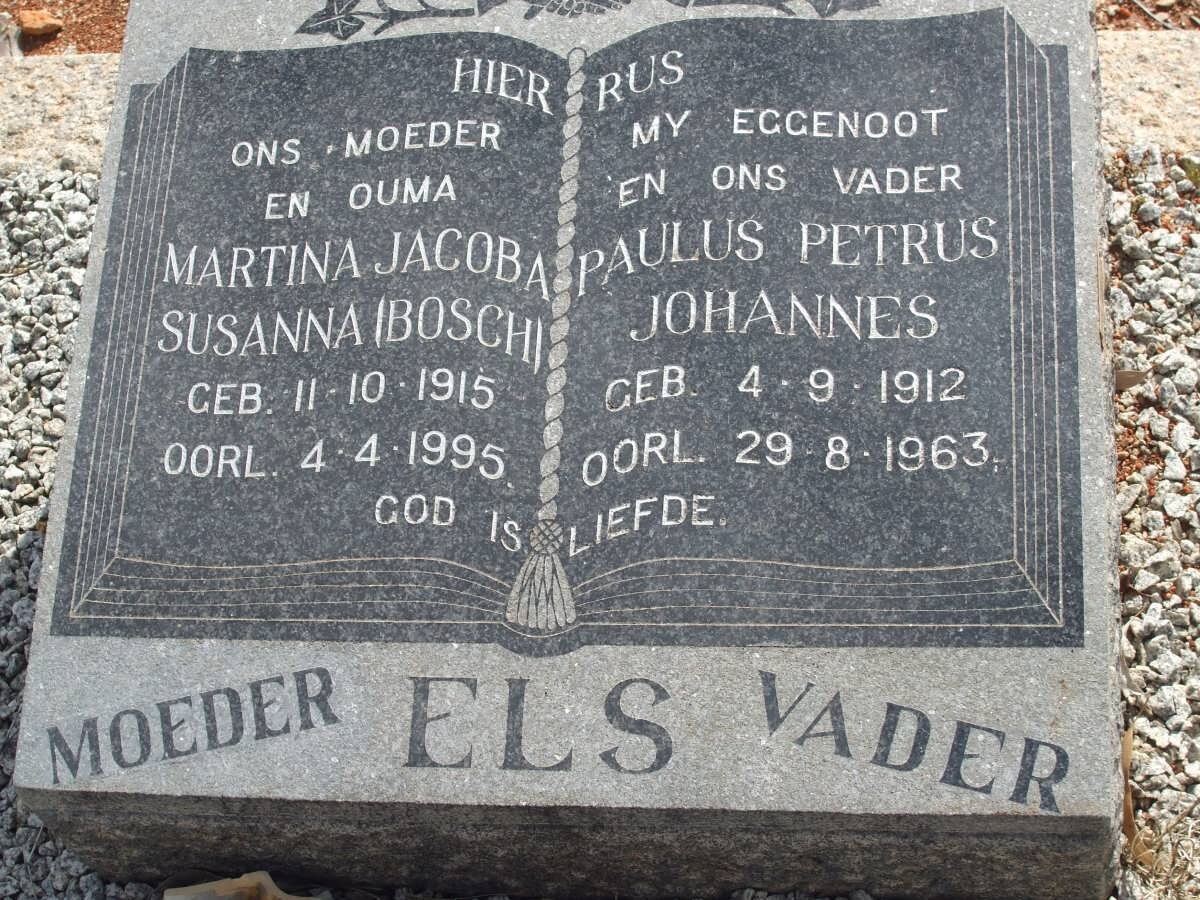 ELS Paulus Petrus Johannes 1912-1963 &amp; Martina Jacoba Susanna BOSCH 1915-1995