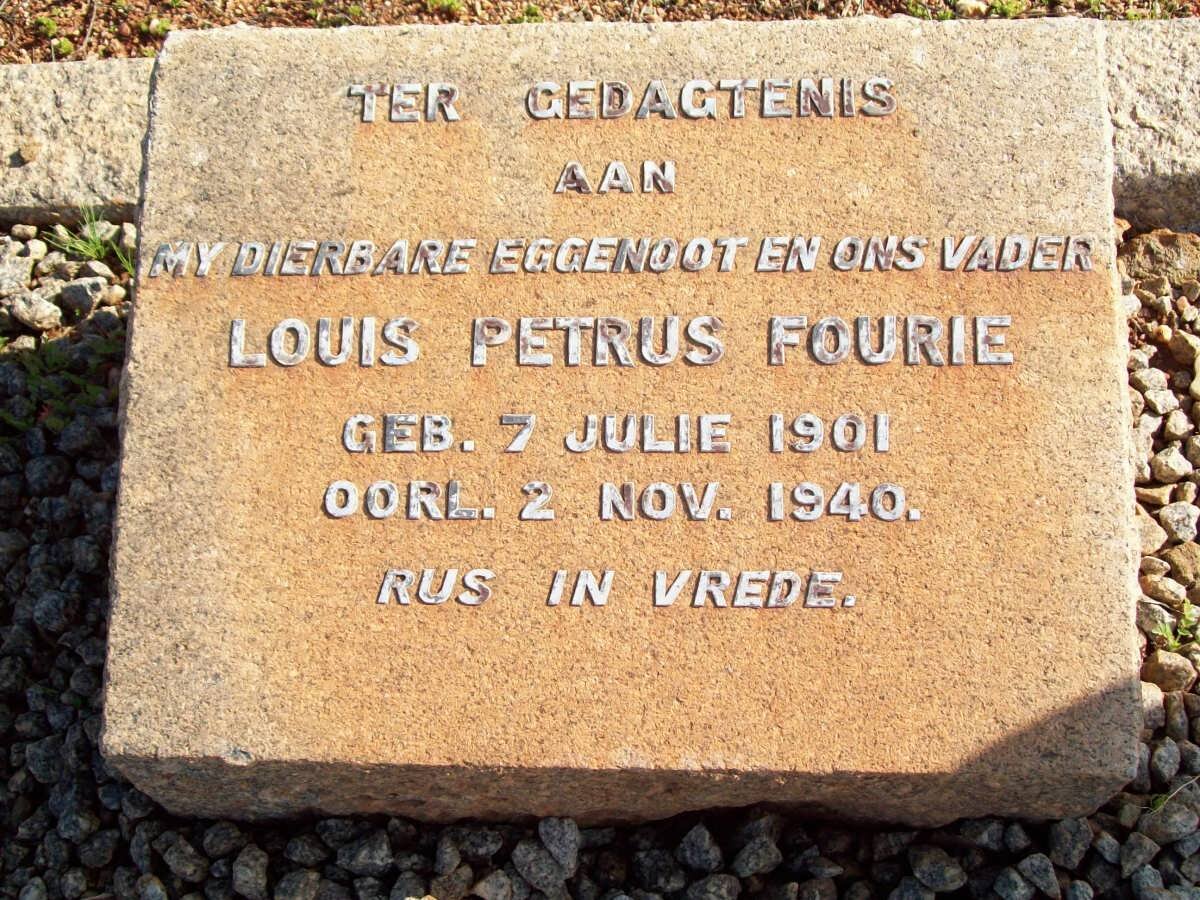 FOURIE Louis Petrus 1901-1940