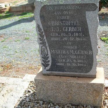 GERBER Christoffel J.J. 1851-1944 &amp; Martha M. MÖLLER 1863-1904