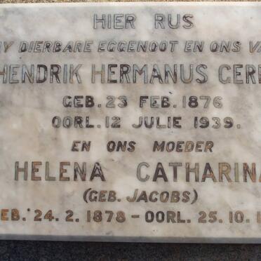 GERBER Hendrik Hermanus 1876-1939 &amp; Helena Catharina JACOBS 1878-1962