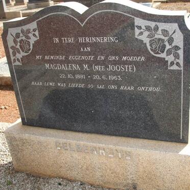 GELDENHUYS Magdalena M. nee JOOSTE 1881-1963