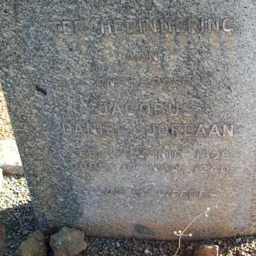 JORDAAN Jacobus Daniel 1878-1940