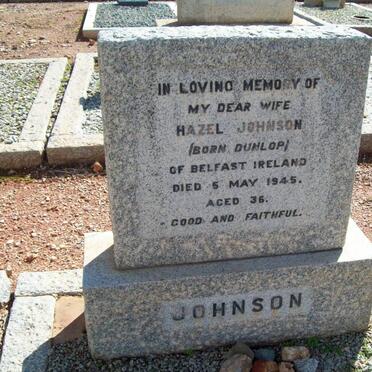 JOHNSON Hazel nee DUNLOP -1945