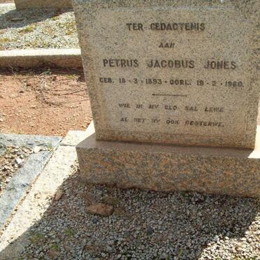JONES Petrus Jacobus 1893-1960