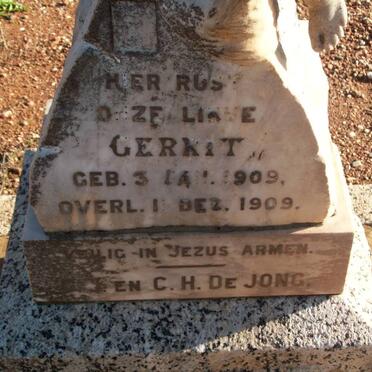 JONG Gerrit, de 1909-1909