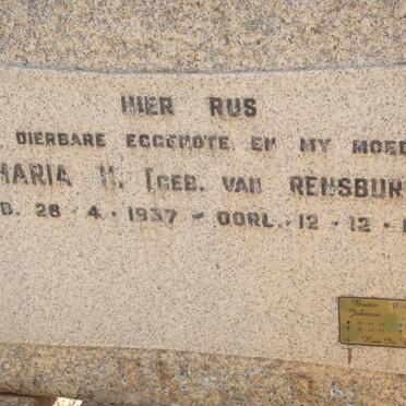 JOHNSON Maria H. nee VAN RENSBURG 1937-1960 :: JOHNSON Boetie 1933-2002 :: JOHNSON Maria Johanna 1931-2005