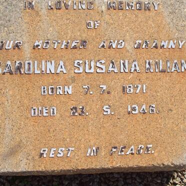 KILIAN Carolina Susana 1871-1946