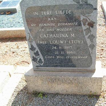 KILIAN Catharina M. nee LOUW 1915-1960