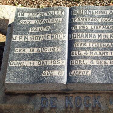 KOCK J.P.M., de 1871-1952 &amp; Johanna M. LEIBRANDT 1876-1942
