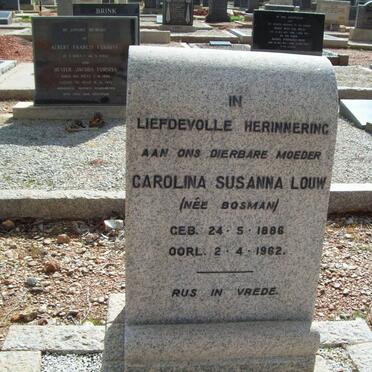 LOUW Carolina Susanna nee BOSMAN 1886-1962