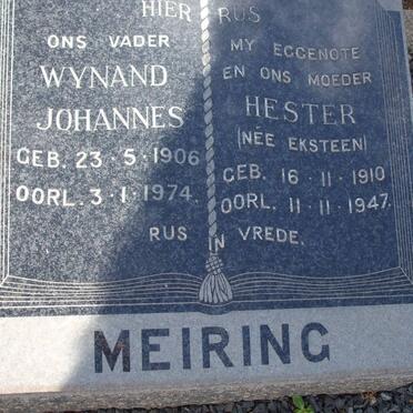 MEIRING Wynand Johannes 1906-1974 &amp; Hester EKSTEEN 1910-1947