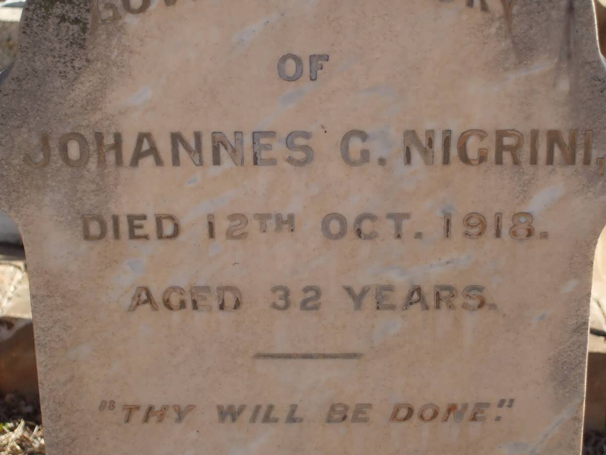 NIGRINI Johannes G. -1918