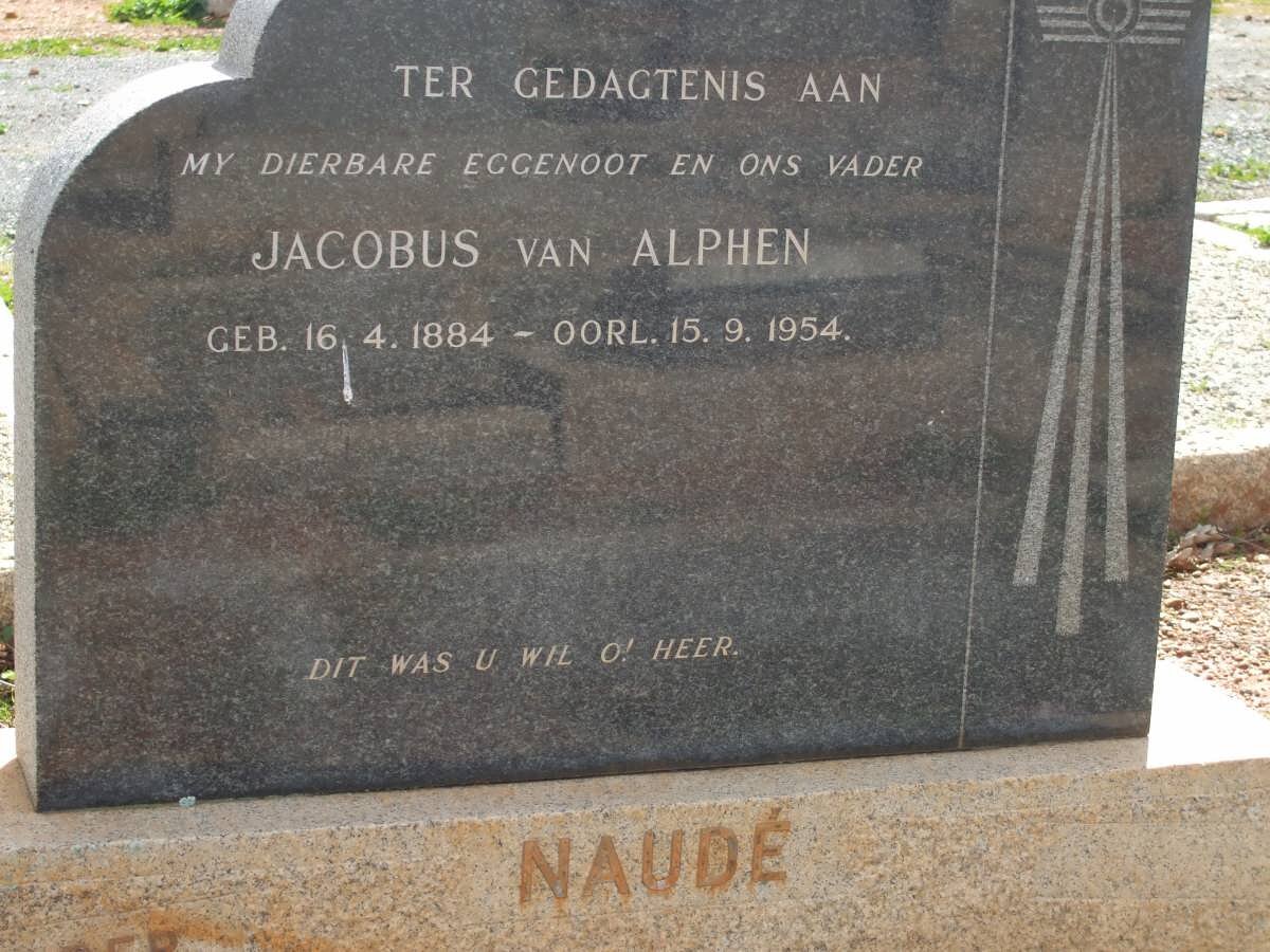 NAUDE Jacobus van Alphen 1884-1954
