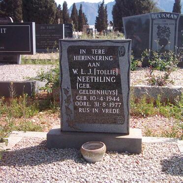 NEETHLING W.L.J. nee GELDENHUYS 1944-1977