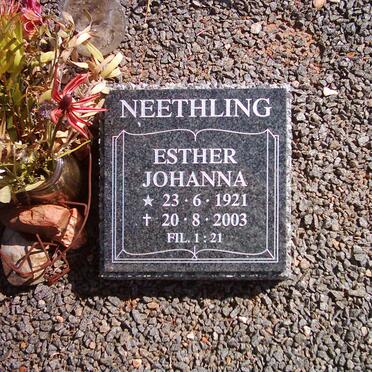 NEETHLING Esther Johanna 1921-2003