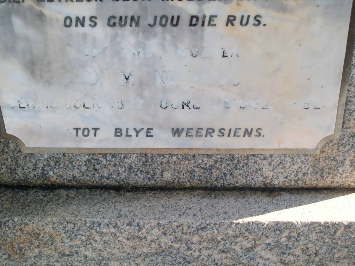 NIEHAUS H.W. 1869-1941 :: NIEHAUS ? M. 1872-1952