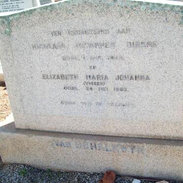 SCHALKWYK Nicolaas Johannes Dirkse,  van -1949 &amp;  Elizabeth Maria Johanna VISSER -1963