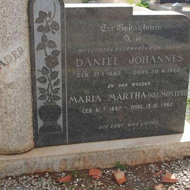 SCHALKWYK Daniel Johannes, van 1882-1953 &amp; Maria Martha MOSTERT 1887-1962